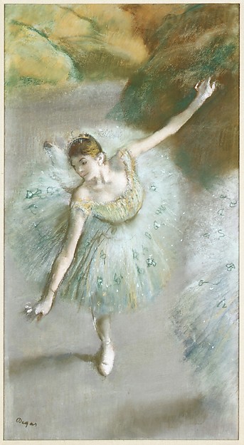 Degas figure with a raised arm, a reference for gesture